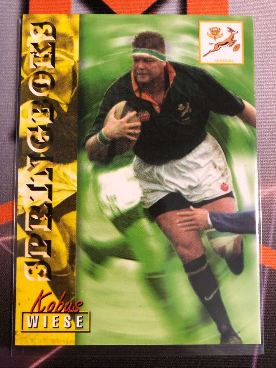 Kobus Wiese RARE Springbok 1997 Rugby trading card