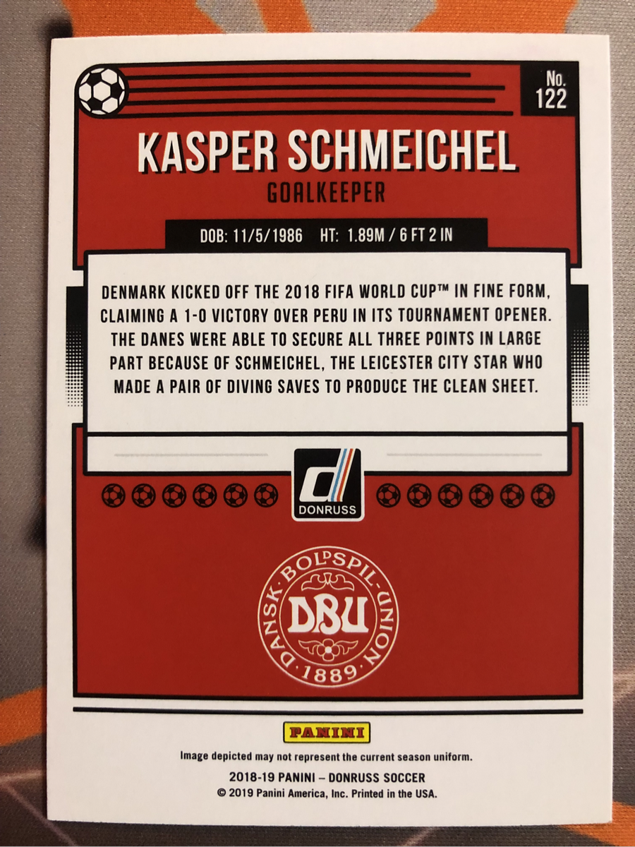 Kasper Schmeichel Rare Donruss 2018 soccer trading card