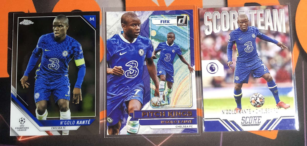 Ngolo Kante Chelsea BUNDLE of 3 rare DISCOUNTED Soccer trading cards