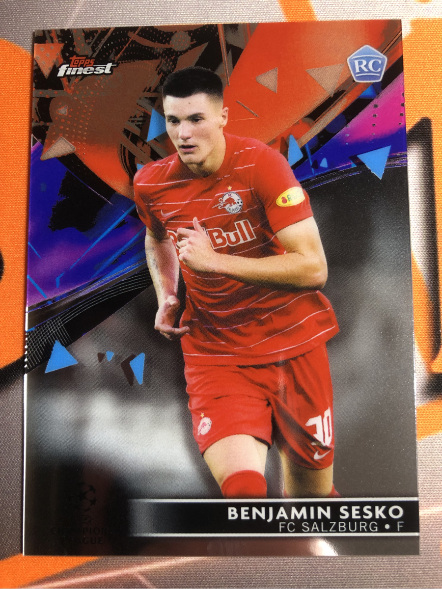 Benjamin Sesko ROOKIE Topps Finest 2022 soccer trading card