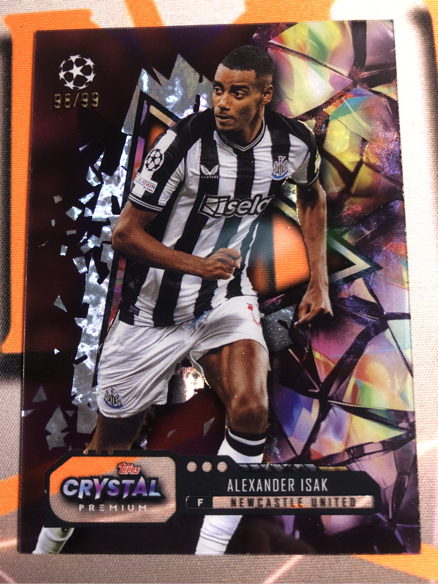 Aleksander Isak NUMBERED out 99 RARE Crystal Transparent Soccer trading card
