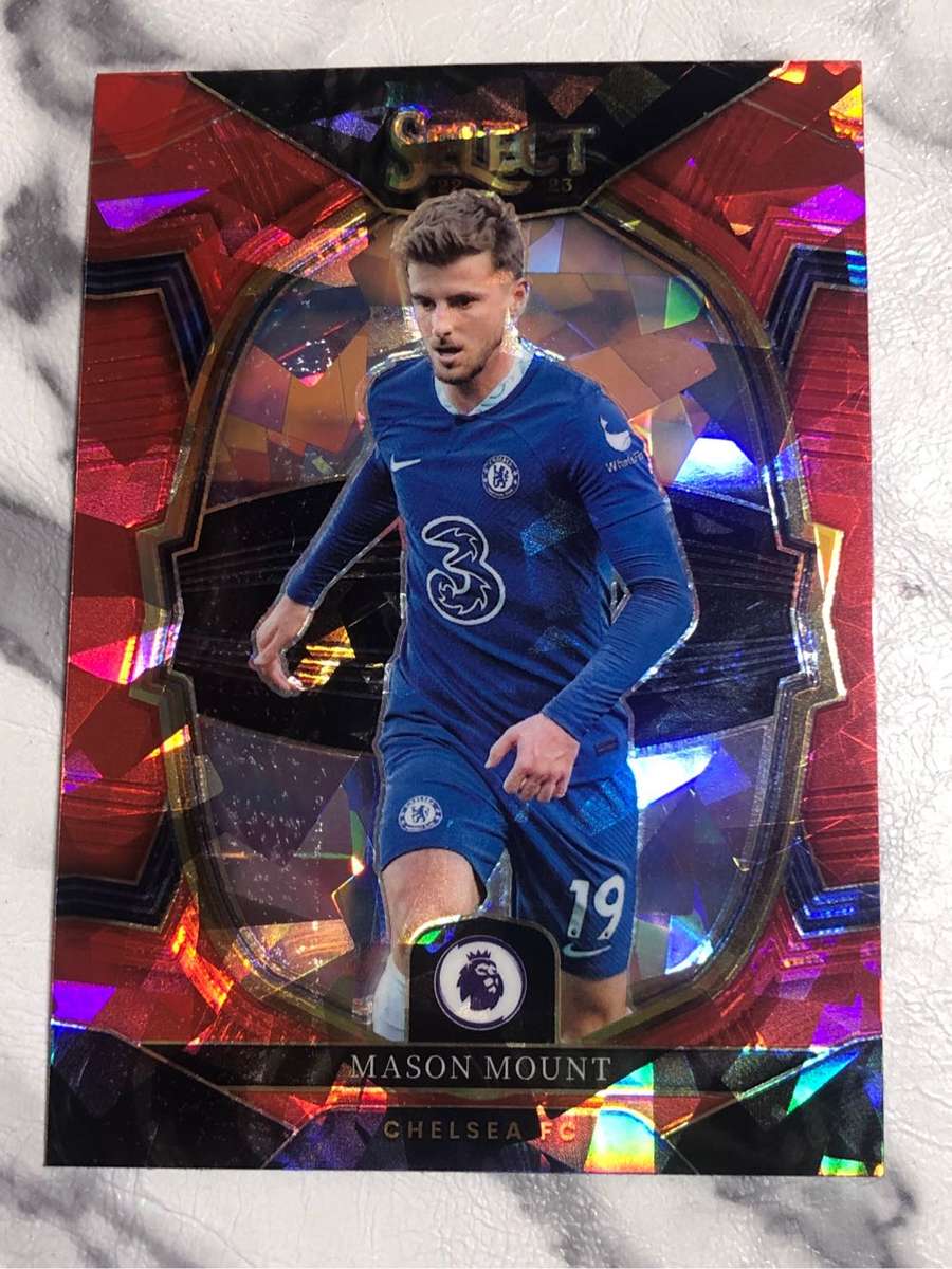 Mason Mount SELECT Red cracked Ice 2022 Soccer trading card 