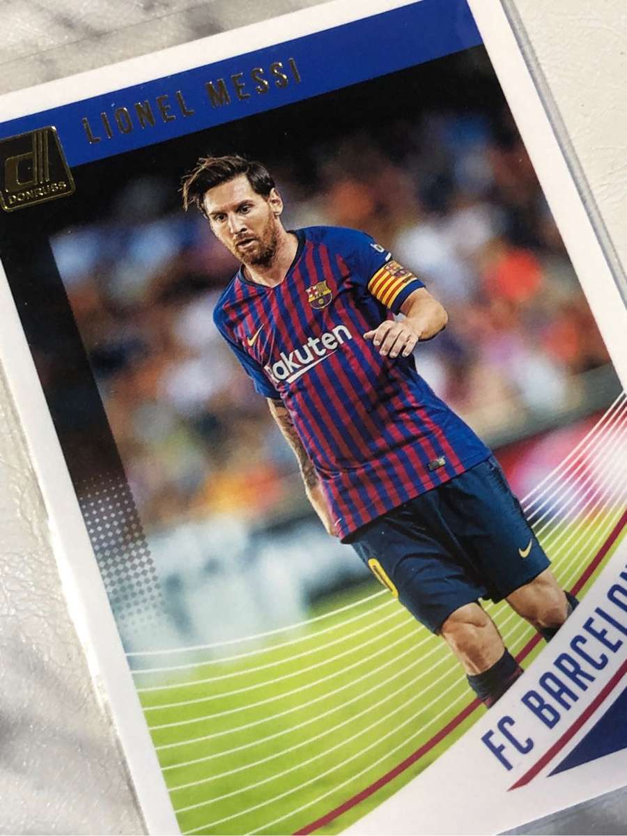 Lionel Messi FC Barcelona RARE 2018-2019 Donruss Soccer trading card