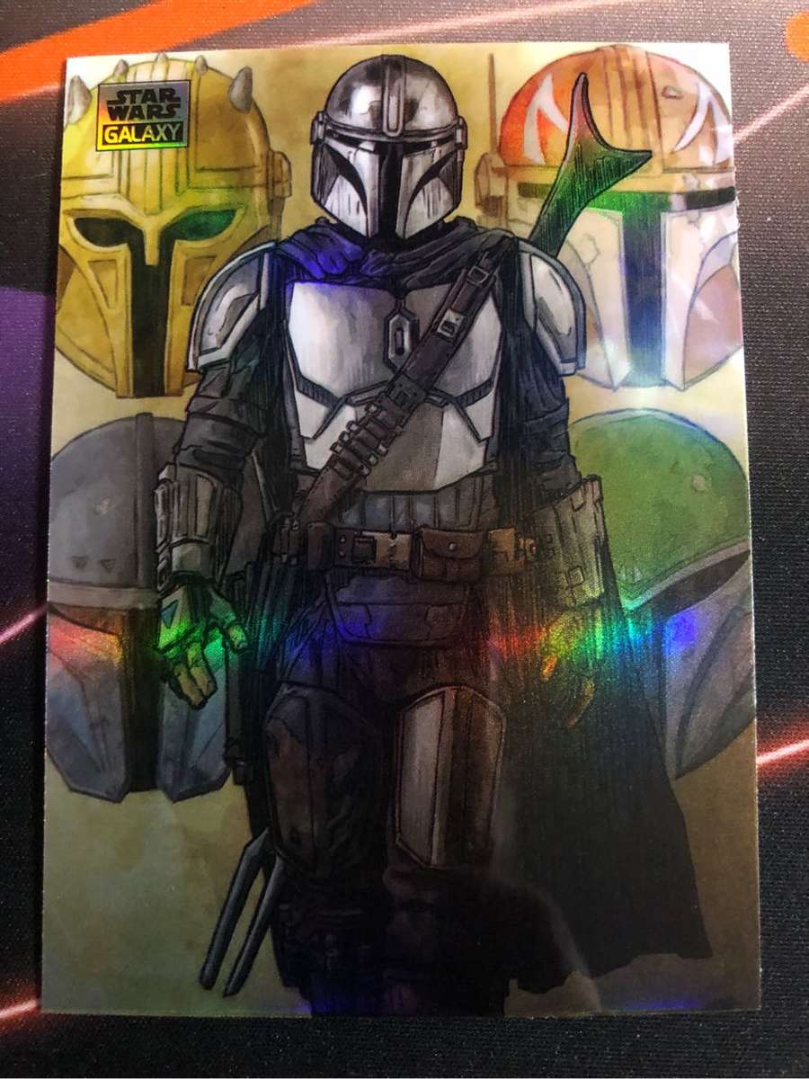 Mandalorian RARE REFRACTOR Topps Star Wars Galaxy trading card