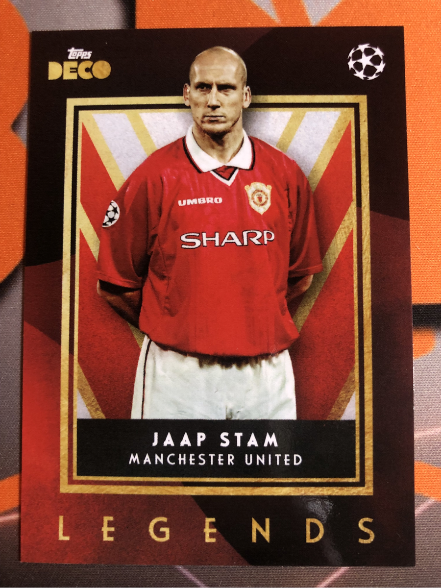 Jaap Stam Man United LEGENDS Topps Deco Soccer trading card