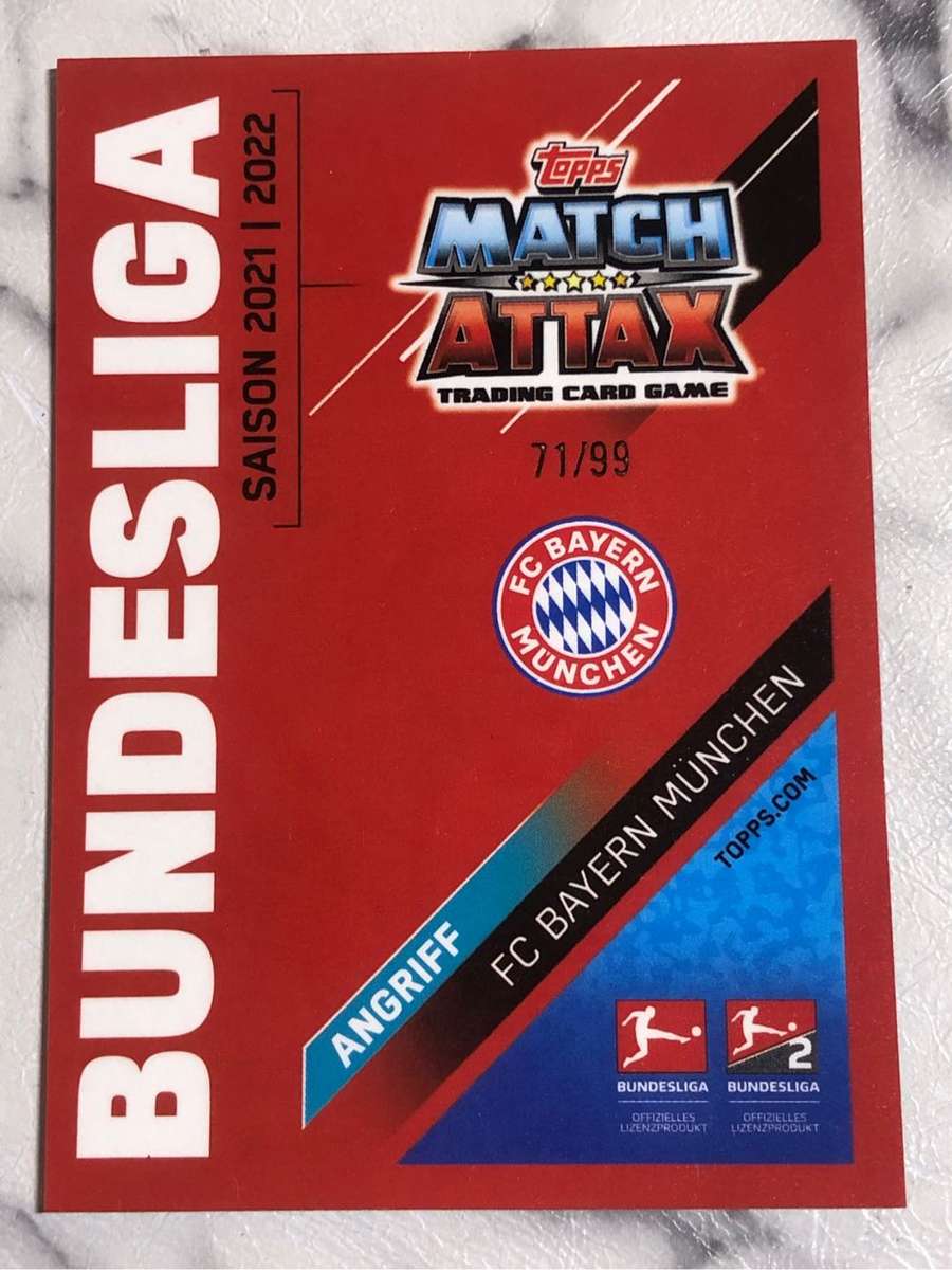 Jamal Musiala NUMBERED out of 99 COMIC green variation 2021 Match Attax Bundesliga