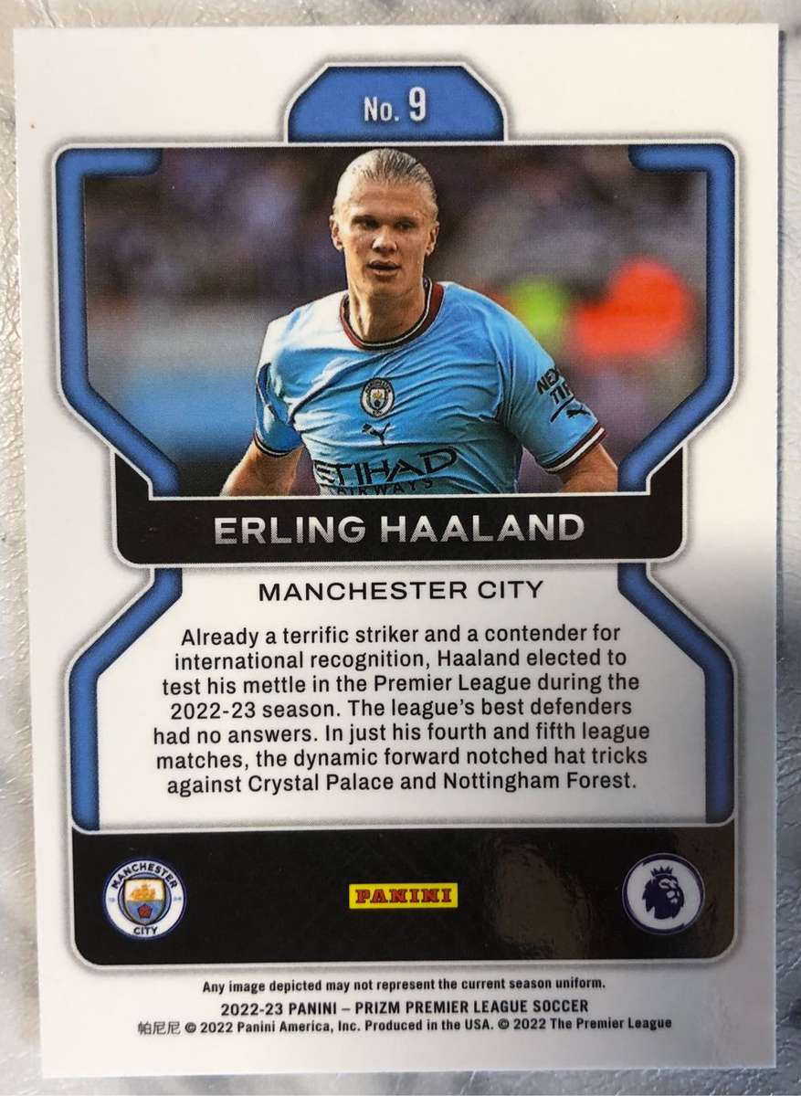 Erling Haaland EPL prizm 2023 Soccer trading card