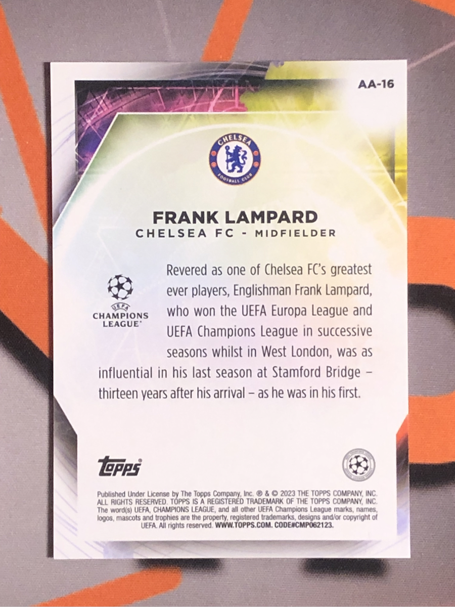 Frank Lampard REFRACTOR Topps Merlin 2023 Soccer trading card