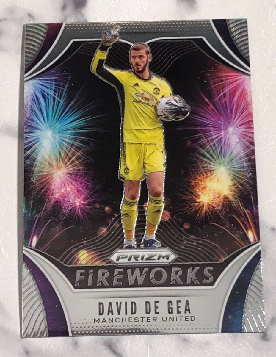 David De Gea PRIZM Fireworks EPL 2020 soccer trading card