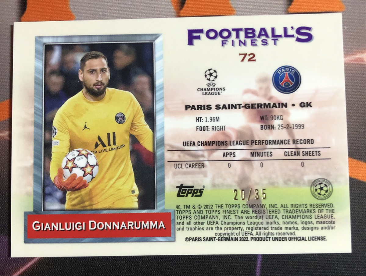Gianluigi Donnarumma Rare NUMBERED out of 32 Topps 2022 soccer trading card