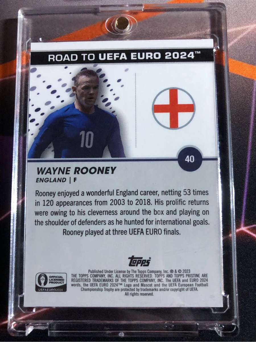Wayne Rooney NUMBERED out of 75 BLUE Topps Pristine Soccer trading card