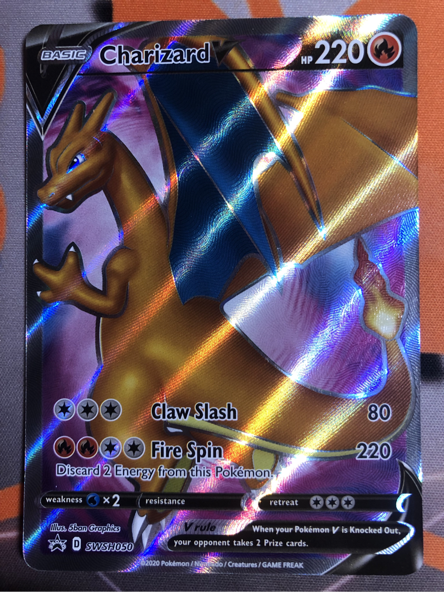 Charizard V SWSH050 Near Mint Pokemon trading card