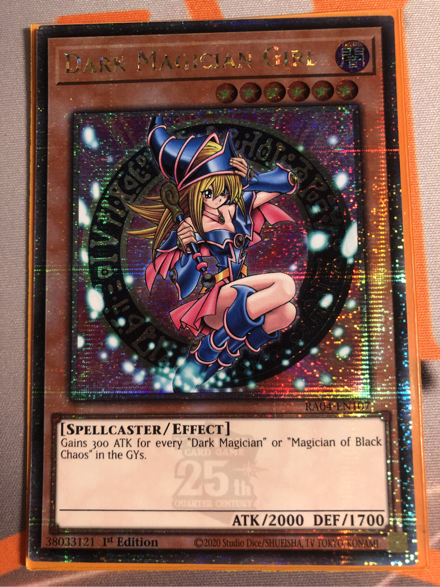 Dark Magician Girl SECRET RARE 25th Quarter Century RA04-EN107 Near MINT YuGiOh trading card