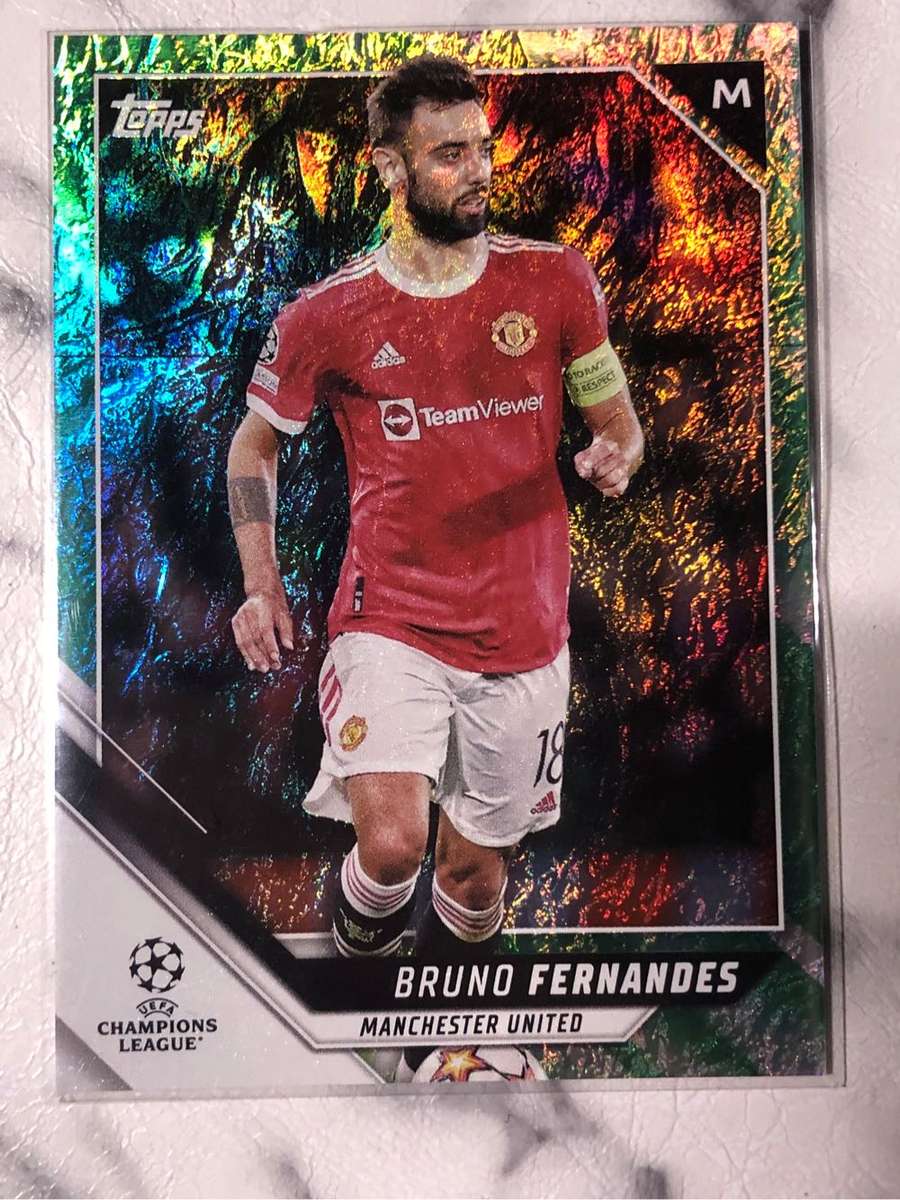 Bruno Fernandes Topps UEFA 2022 Jade edition RARE soccer trading card