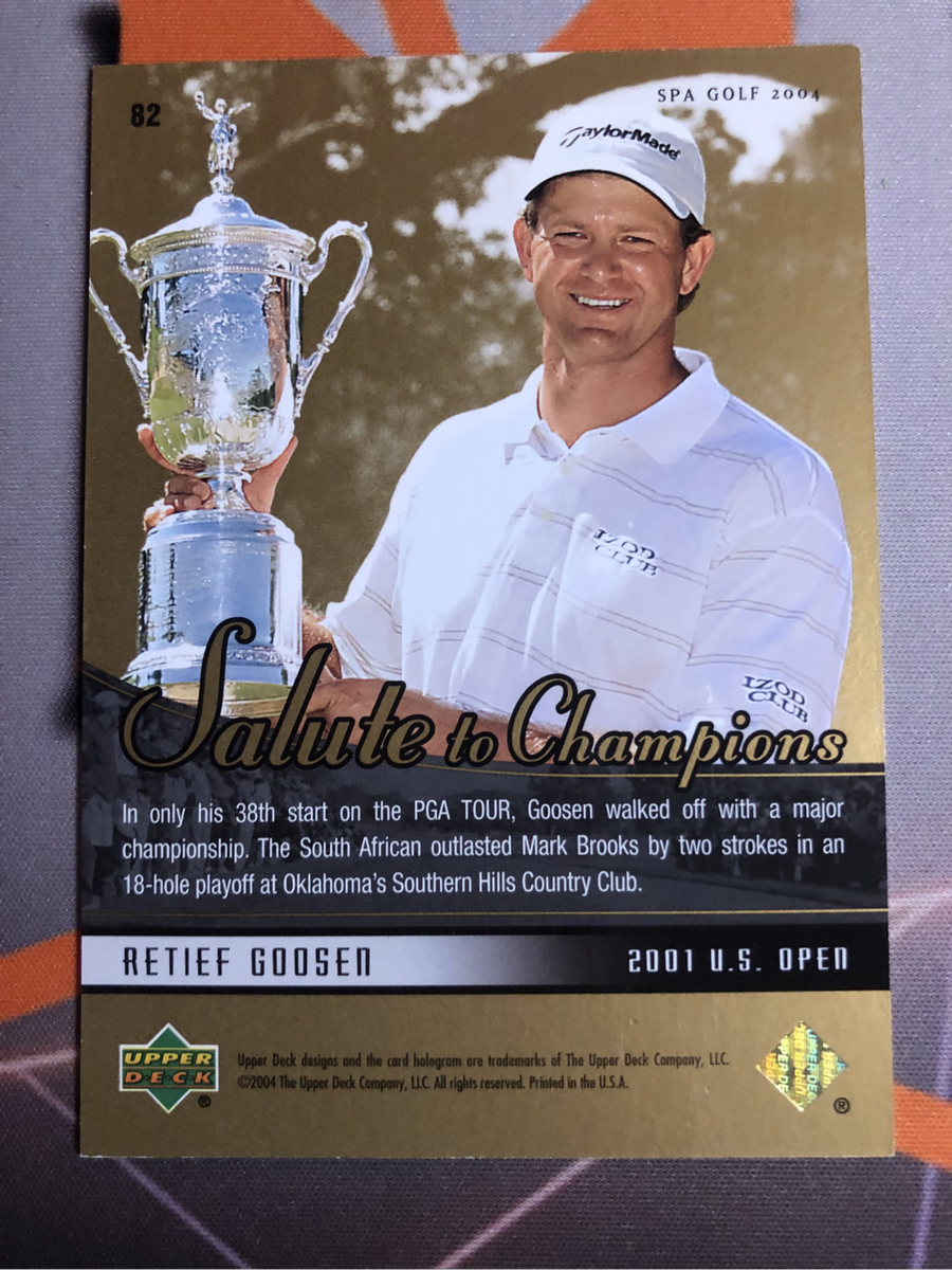 Retief Goosen NUMBERED out of 2001 2004 Upper Deck Golf trading card
