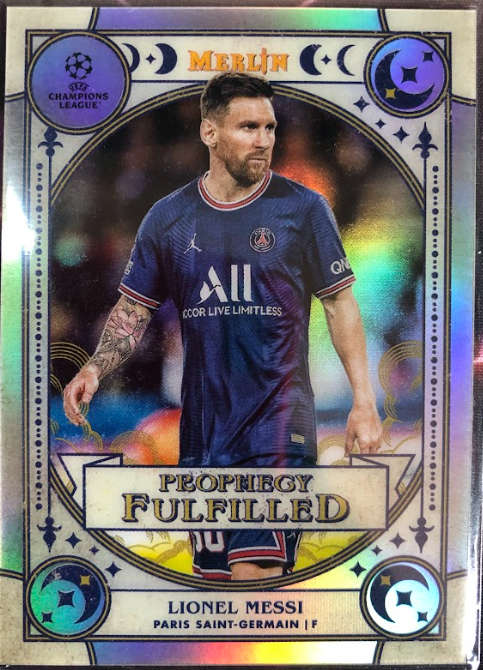 Lionel Messi Topps Merlin 2022 Prophecy Fulfilled REFRACTOR