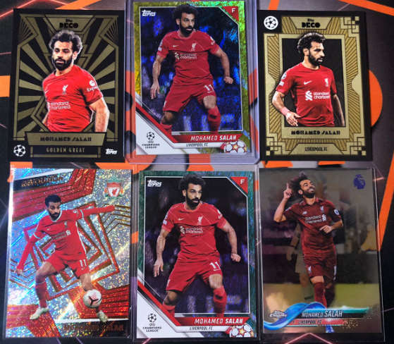RARE Mohamed Salah BUNDLE - OUT OF 50 + 5 Base card  (Lot of 6 cards)