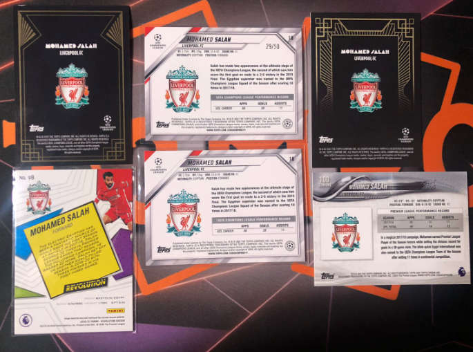 RARE Mohamed Salah BUNDLE - OUT OF 50 + 5 Base card  (Lot of 6 cards)