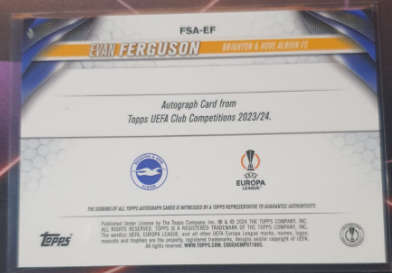 Evan Ferguson out of 250 Topps Chrome Autograph 2023-2024