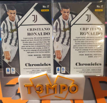 Christiano Ronaldo Exclusive Circle Disco Variation H2 + 1 base Chronicles 2020-2021 *LOT OF 2*