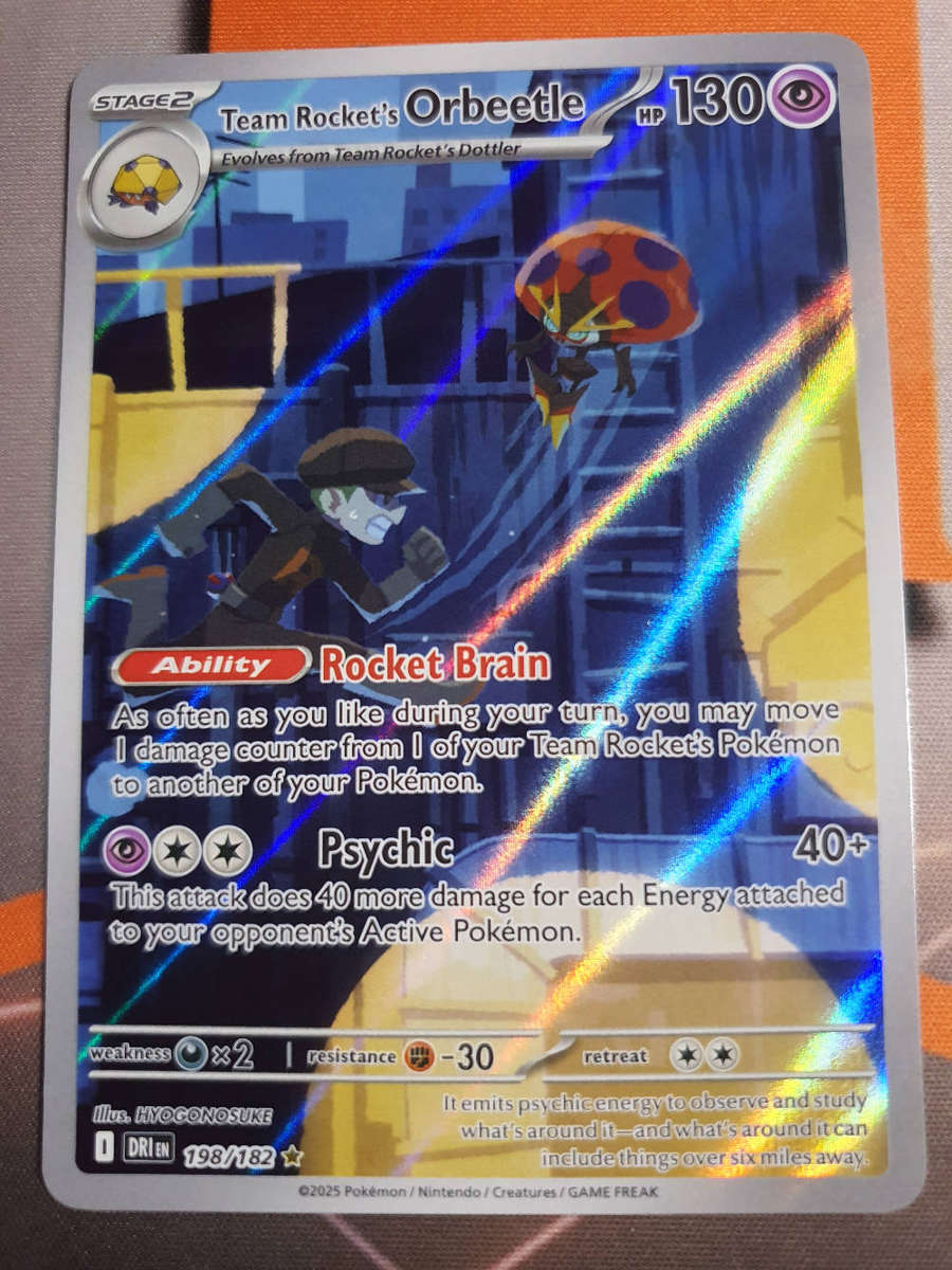 Team Rocket's Orbeetle Very RARE Near Mint Pokemon trading card