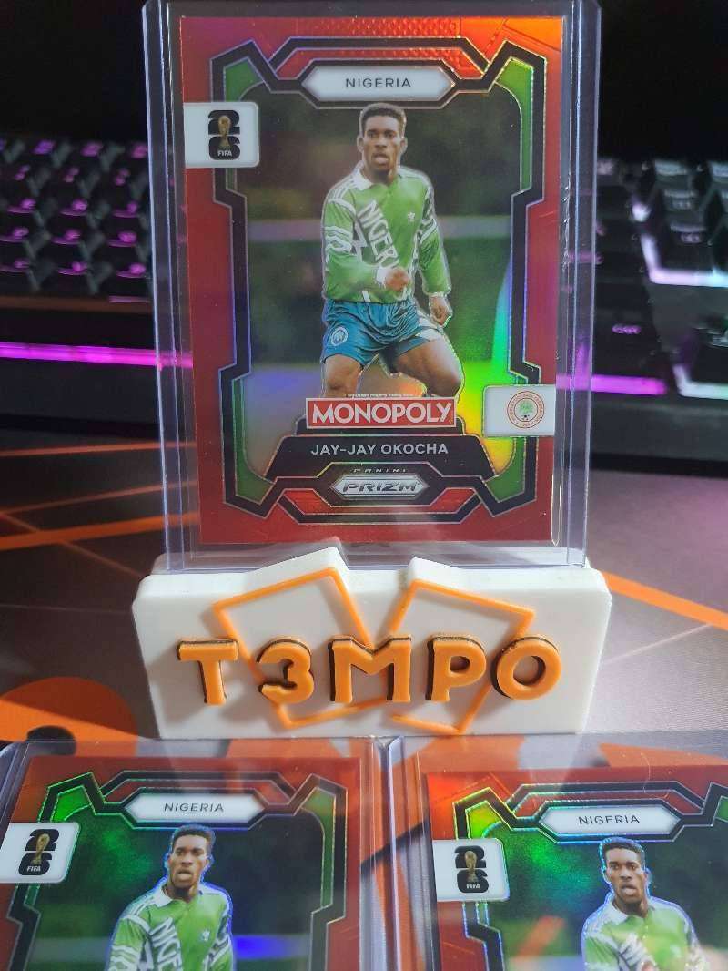 Jay Jay Okocha World Cup RED Prizm 2026 soccer trading card 