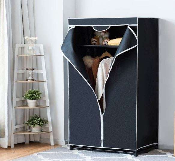 Double Portable & Foldable Canvas Wardrobe - Includes FREE organiser bag worth R795 in total