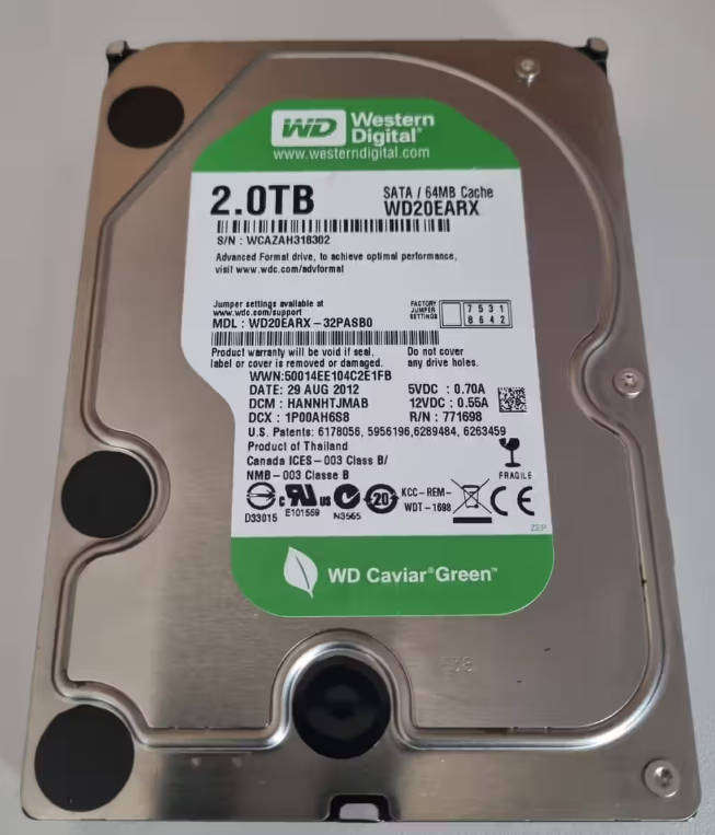 WD Caviar Green 2TB 3.5 inch Desktop Hard Drive