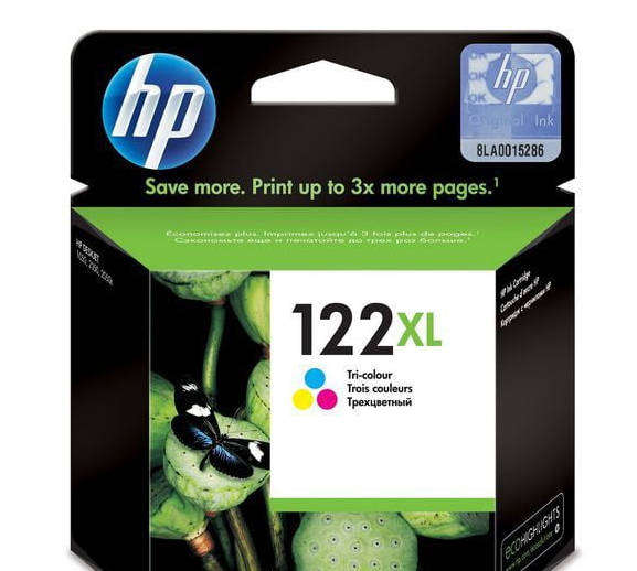 Original HP 122XL Tri-Colour Ink Cartridge (High Yield - CH564HE)