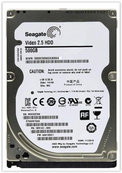 500GB Seagate Pipeline, SATA, 3GB/s, 3.5", 5900RPM, 16MB Cache, Surveillance HDD