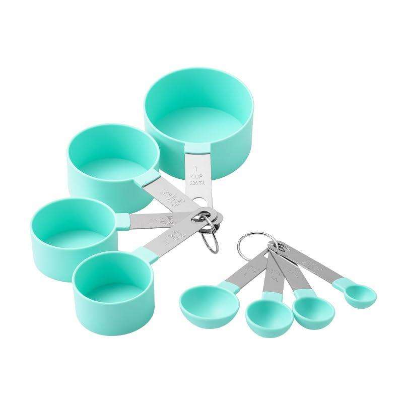 Measuring Cups and Spoons 8-Piece Set  Blue