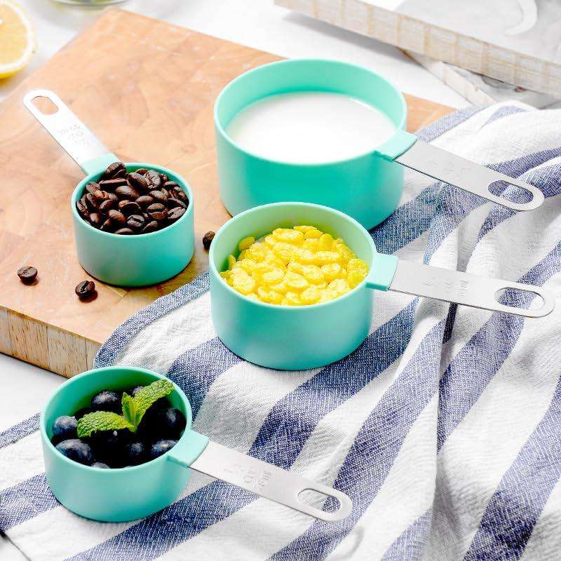 Measuring Cups and Spoons 8-Piece Set  Blue