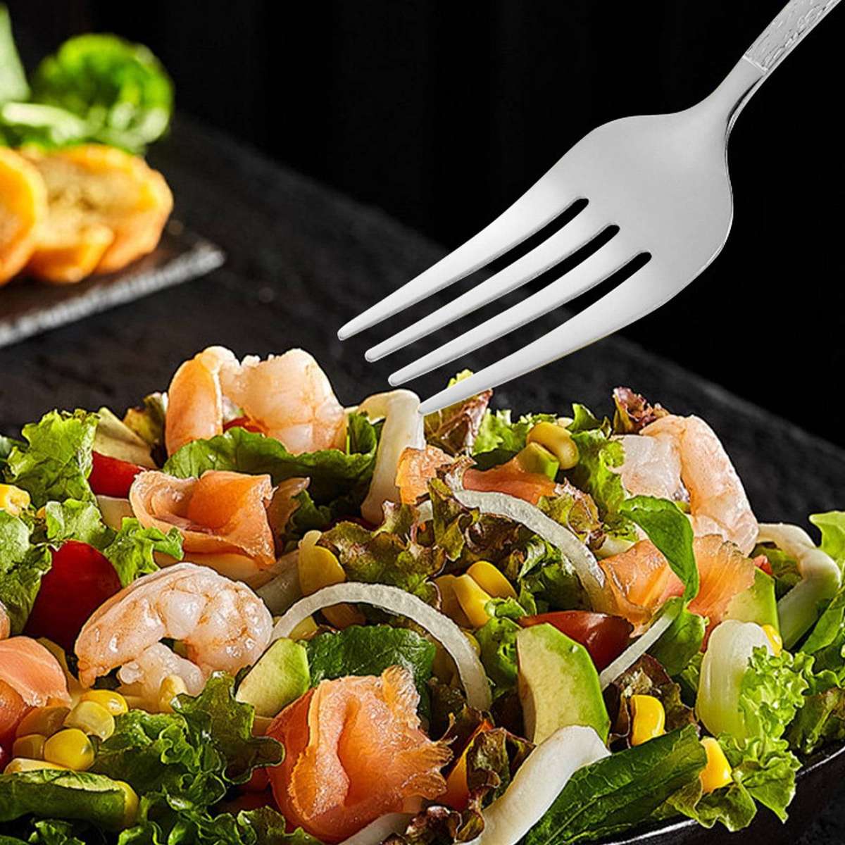 24-Piece Silverware Set | Elegant Portuguese Style | Heavy-Duty Rust-Resistant, 18/8 Stainless Steel