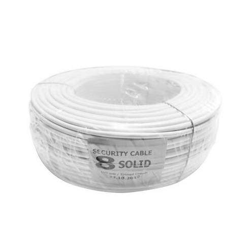 CB26 8-Core 100m Pure Tinned Copper Solid Security Cable  (White)