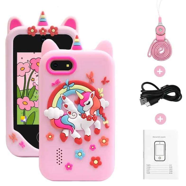 Dual Camera Educational Smart Touchscreen Device | Fun & Safe Mobile Learning for Kids | Pink