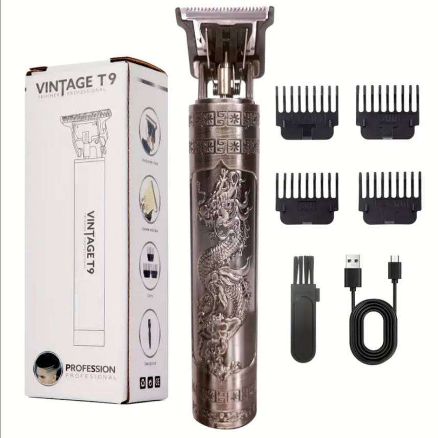 Rechargeable Bronze Dragon Hair Trimmer - Zero-Gap T-Blade Clipper