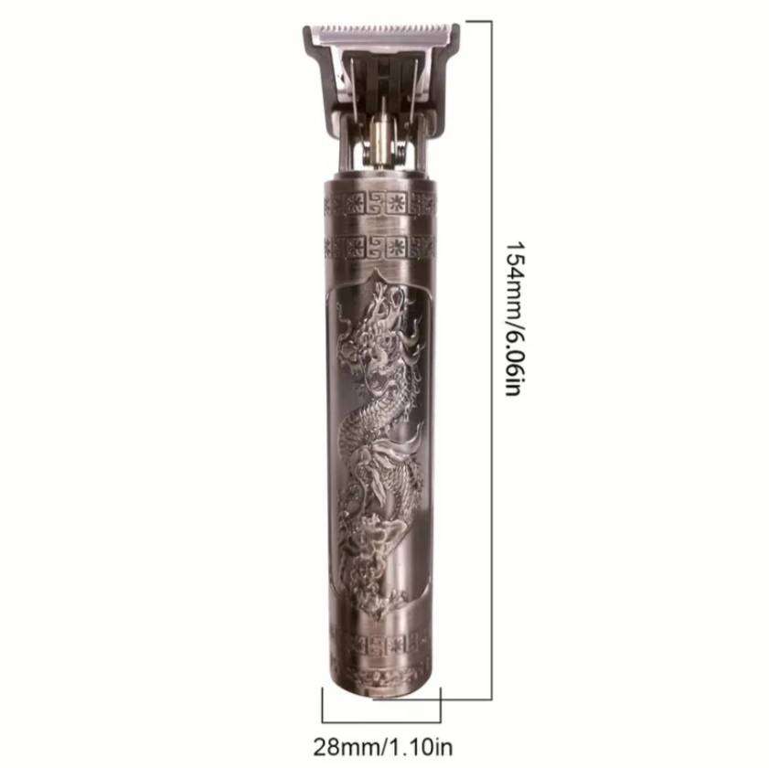 Rechargeable Bronze Dragon Hair Trimmer - Zero-Gap T-Blade Clipper