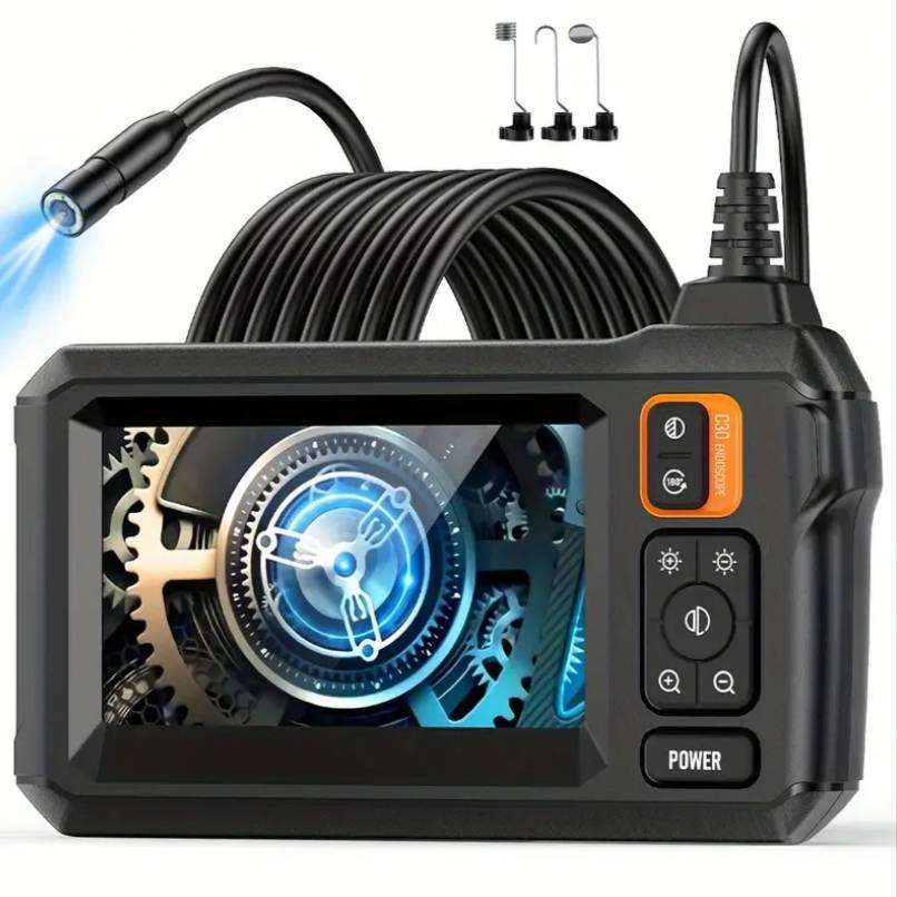 Industrial Grade Waterproof Endoscope Inspection Camera  8mm-5m Single Lens, 4.3" IPS LCD