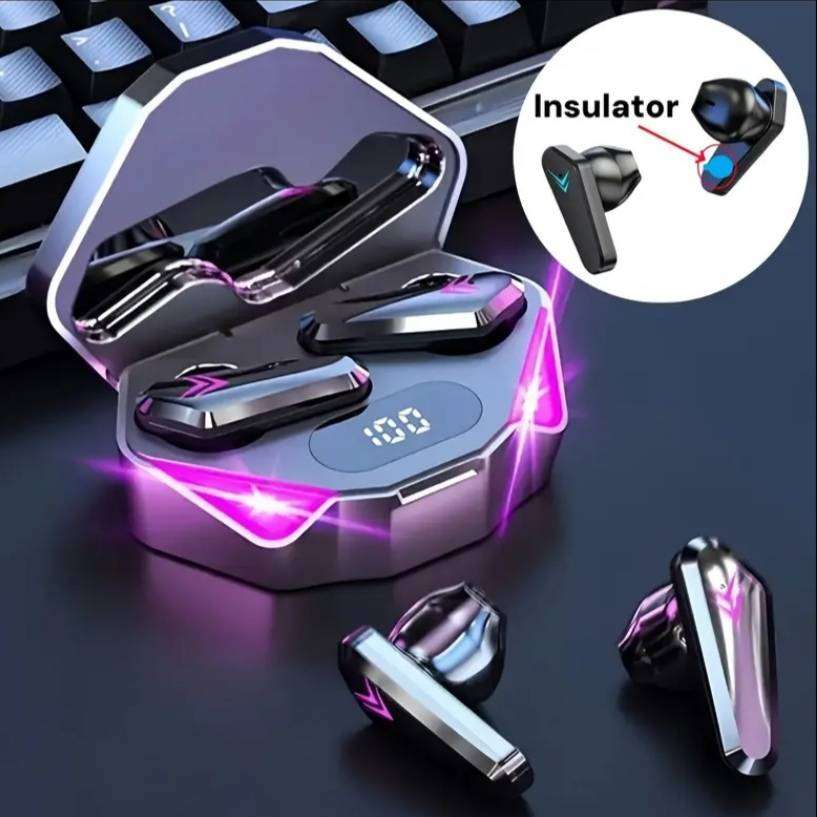 X15Pro Wireless Earbuds  Ultra-Low Latency Gaming & Entertainment with RGB Lights