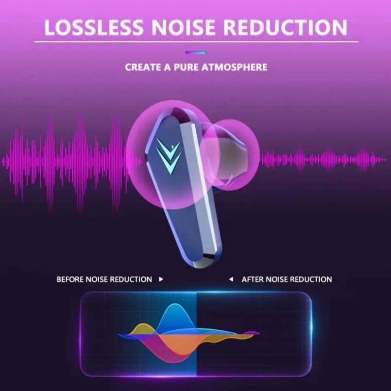 X15Pro Wireless Earbuds  Ultra-Low Latency Gaming & Entertainment with RGB Lights