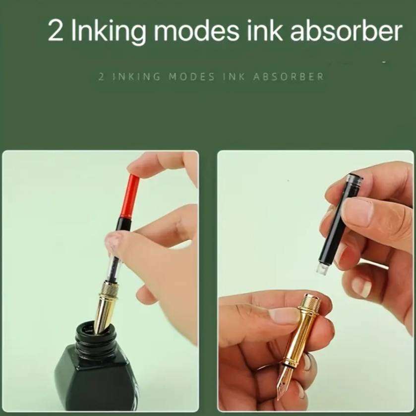 Luxury Fountain Pen + 30 Ink Cartridges (20 Black, 10 Blue) | 0.5 mm Smooth Writing Pen