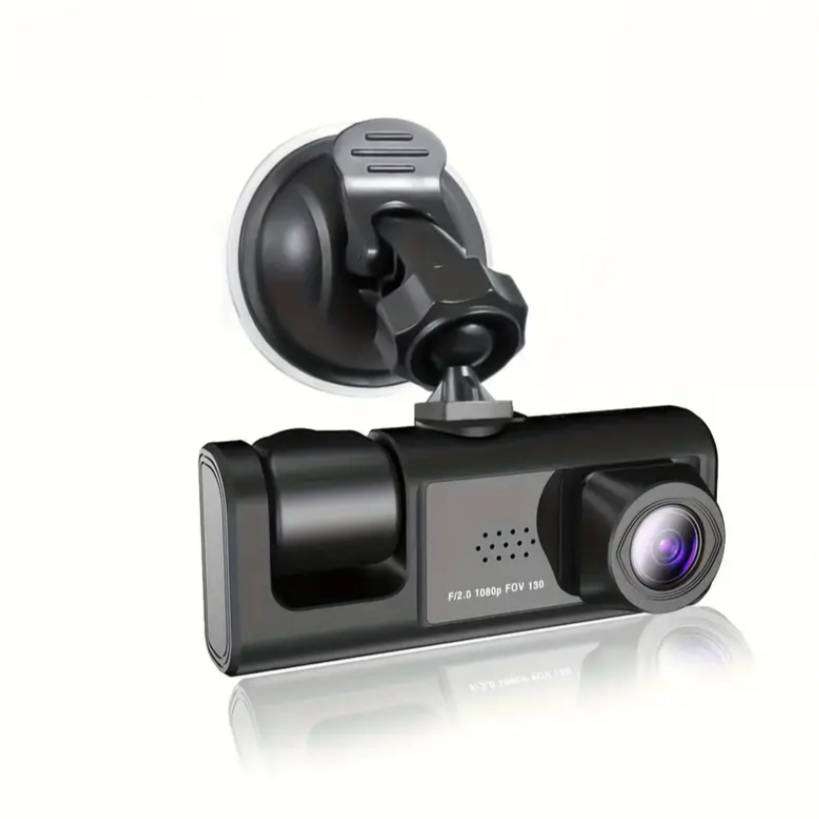 HD Car DVR Dual Lens Dash Cam | 1080P Front + 480P Interior Camera