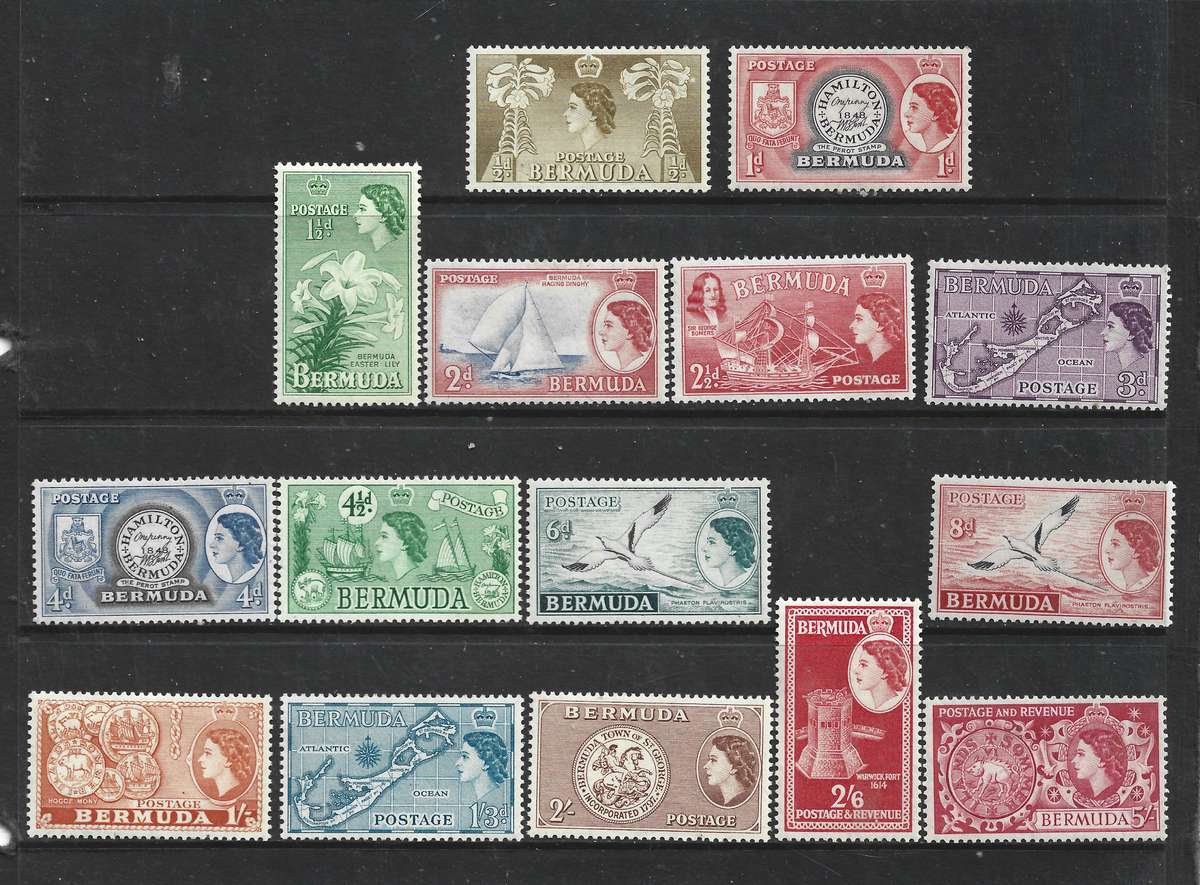 Bermuda EIIR, 1953, 1/2d - 5/, MH *