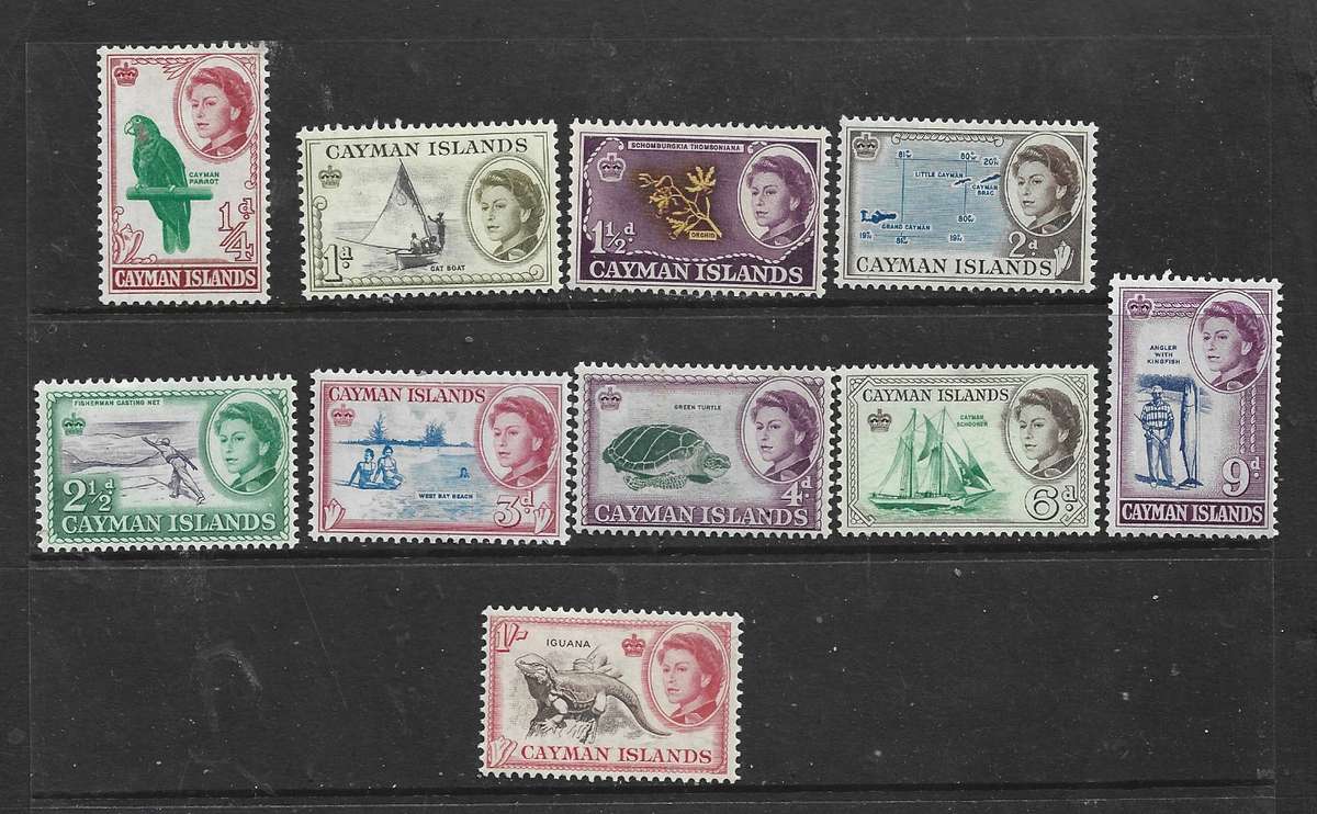 Cayman Islands, EIIR,  1962 1/4d - 1/ MH*