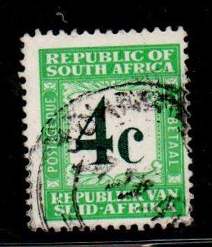 South Africa 1969, 4 cents postage due, perf 14, used,