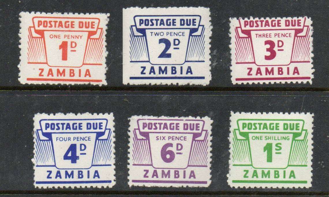Zambia (formerly Northern Rhodesia), 1964 Postage Due, 1d - 1s, MH*