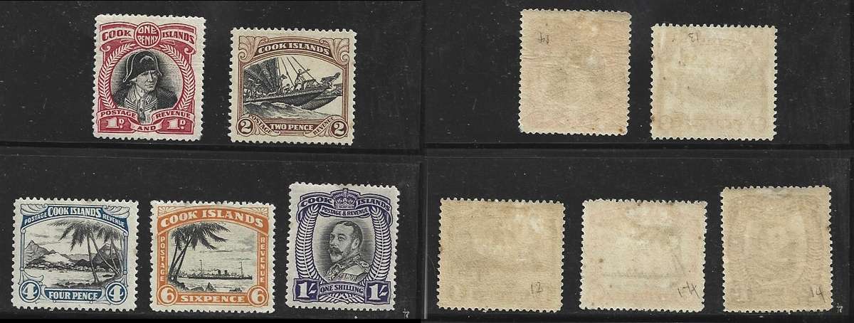 Cook Islands GVR 1933-6, 1/2d - 6d, MH *