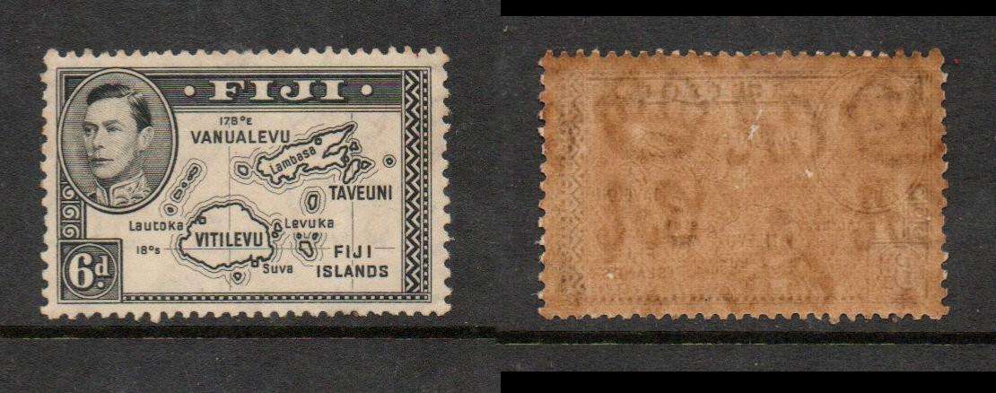 Fiji, GVIR, 1938, 6d, Die I, perf 13 x 12, MH *, heavy gum tone