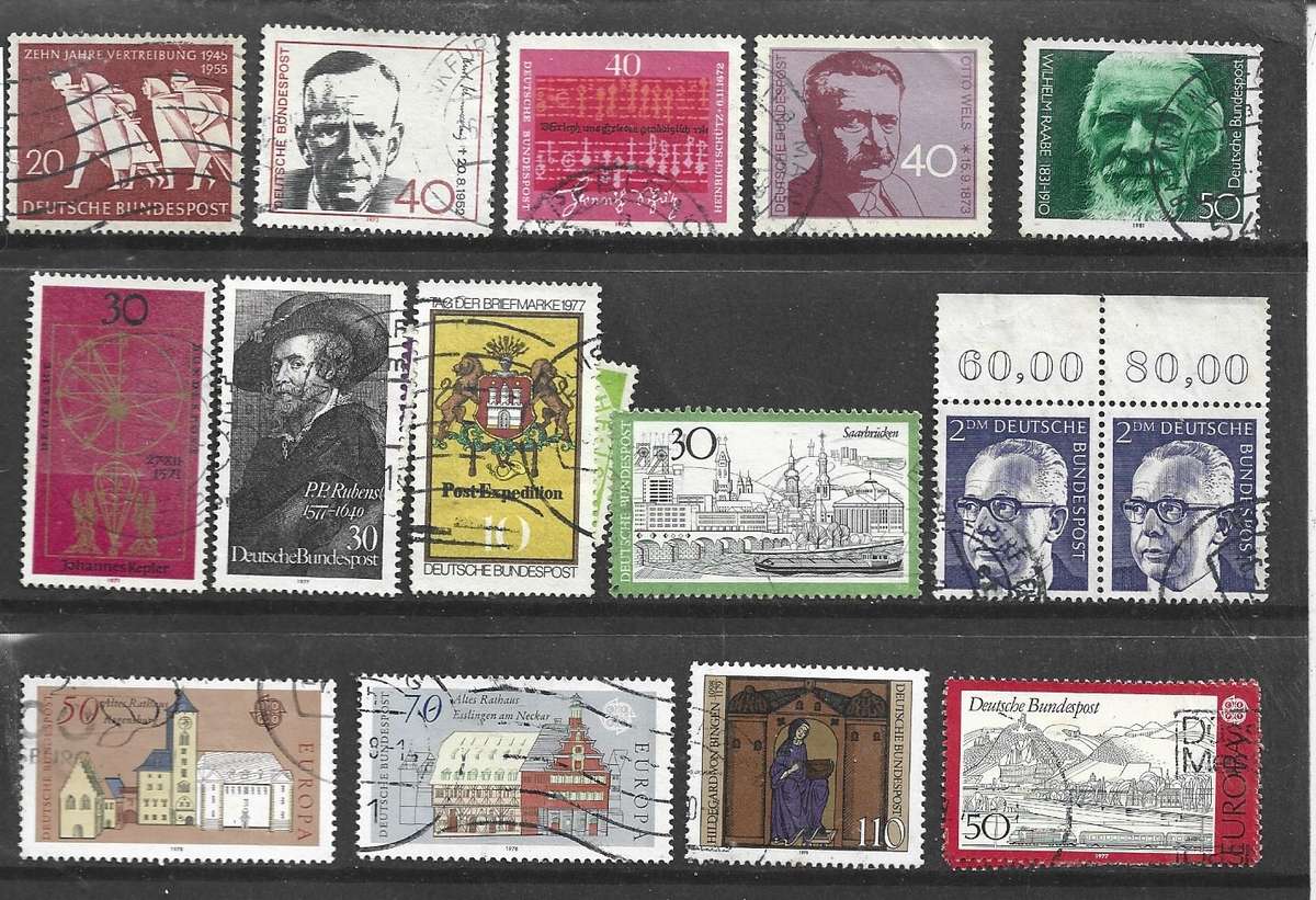 Germany, Federal Republic, 14 used stamps.