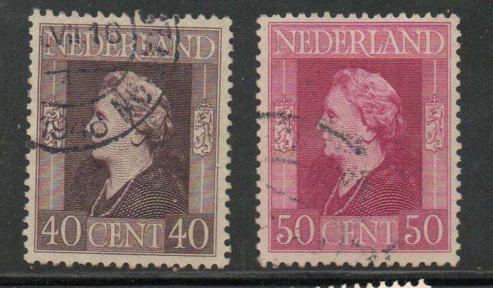 Netherlands Indies, 1944, 40cents, 50 cents, good used